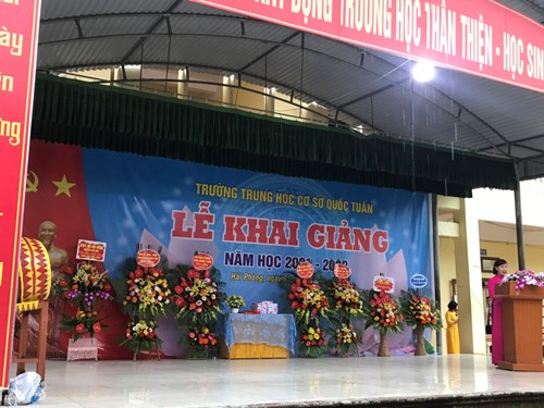 Trường THCS Quốc Tuấn tổ chức lễ khai giảng năm học mới 2021 - 2022