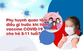 Thông tin dành cho cha mẹ khi đưa trẻ đi tiêm chủng vắc xin phòng covid 19