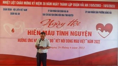 Ban vận động hiến máu quận Hải An tổ chức “Ngày hội hiến máu tình nguyện năm 2022”
