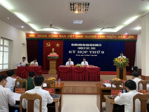 HĐND quận Hải An khóa III, nhiệm kỳ 2021-2026 tổ chức kỳ họp thứ 9