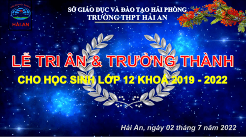 Lễ tri ân và trưởng thành cho học sinh lớp 12